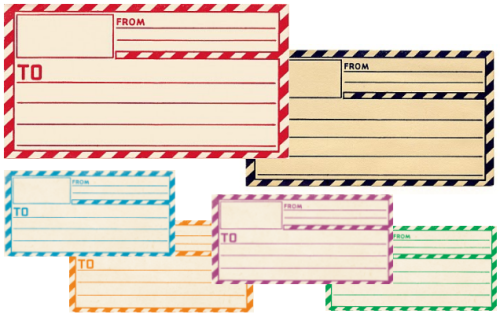 Vintage Gummed Parcel Post Shipping Labels | Free printable labels ...