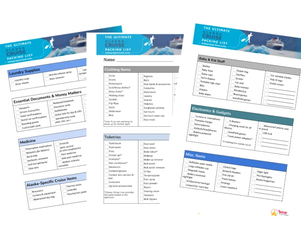 printable packing list for alaska cruise in june