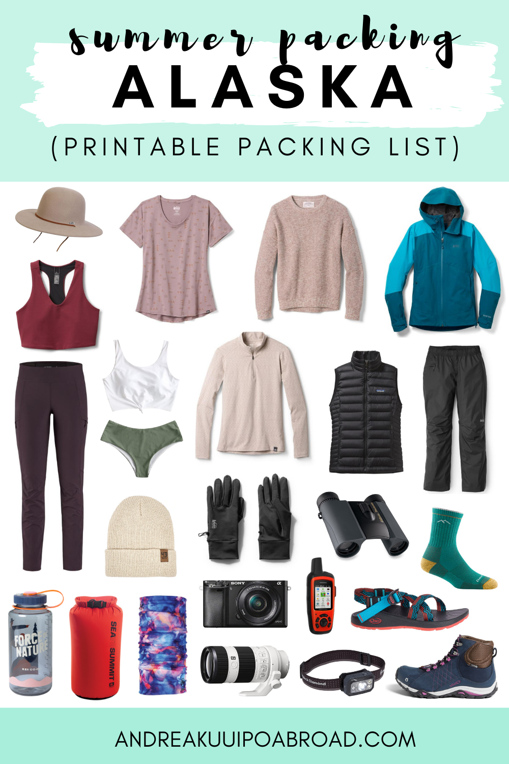 printable packing list for alaska cruise in june