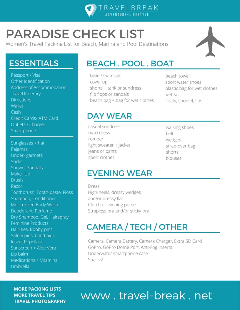 Womens Beach Packing List + Planning Guide • TravelBreak