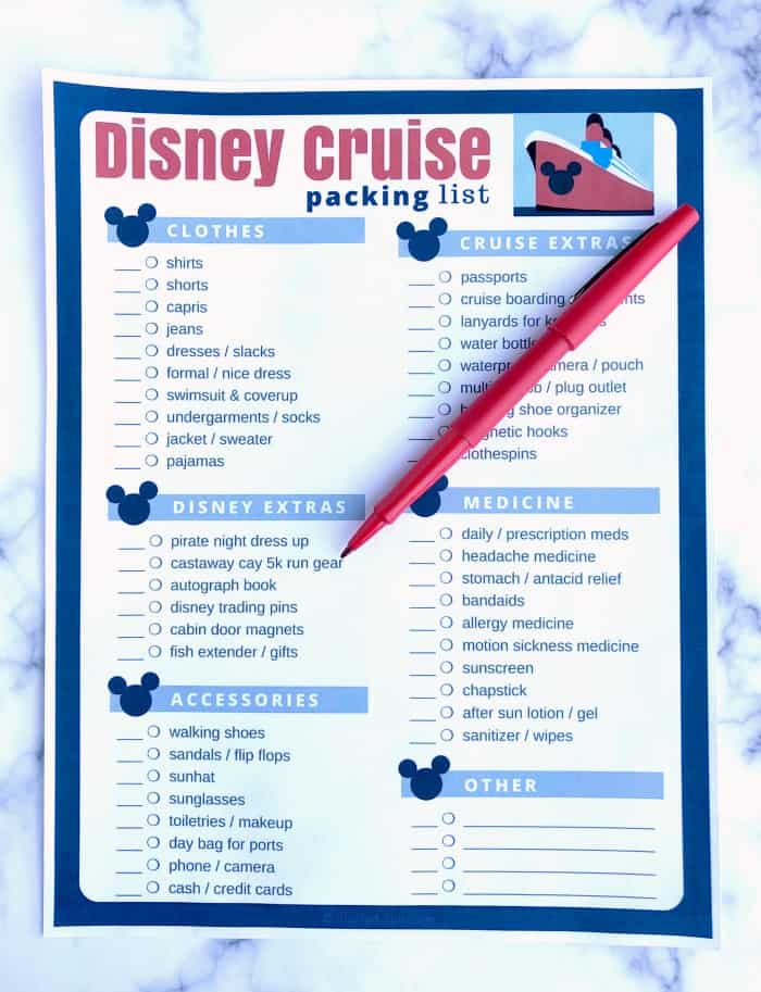 Important Things to Pack for Your Disney Cruise - Packing List ...