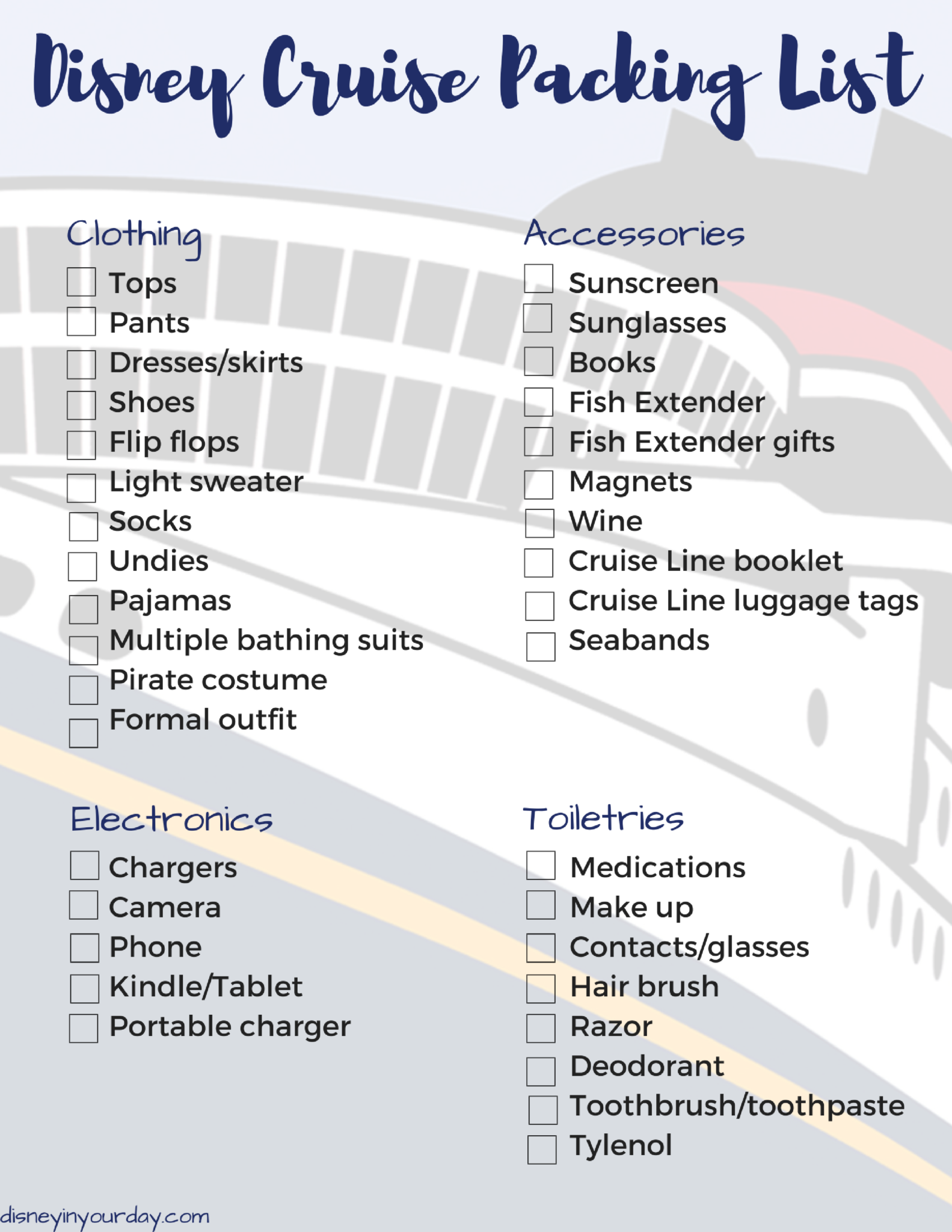 packing list Archives - Disney in your Day