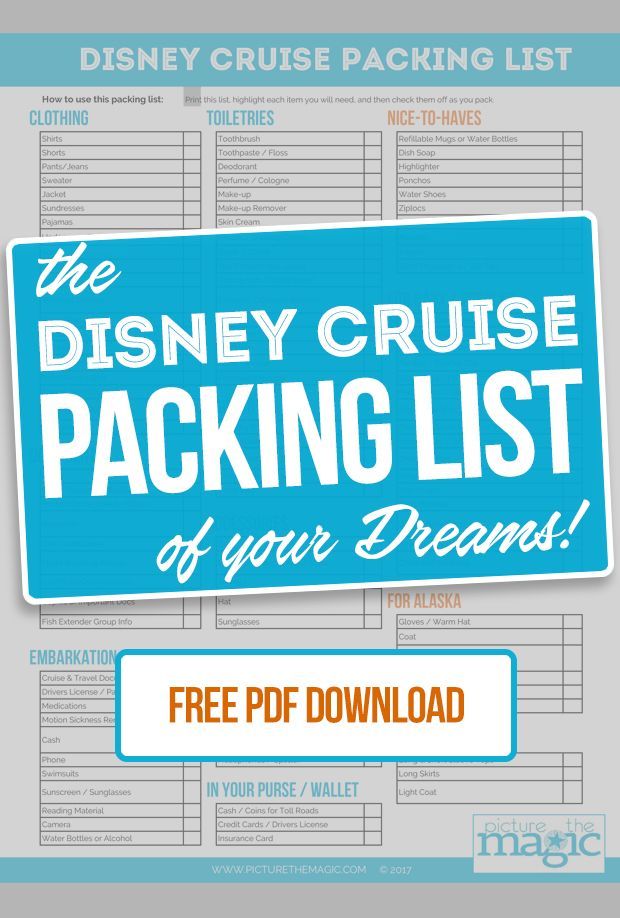 Disney Cruise Packing List (2022) What to Pack &  NOT to Pack
