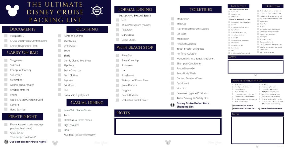 Ultimate Disney Cruise Packing List Printable - Mama Cheaps®