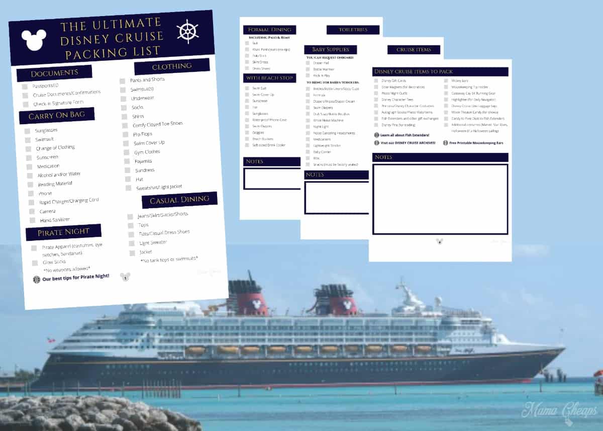 printable packing list for mediterranean cruise