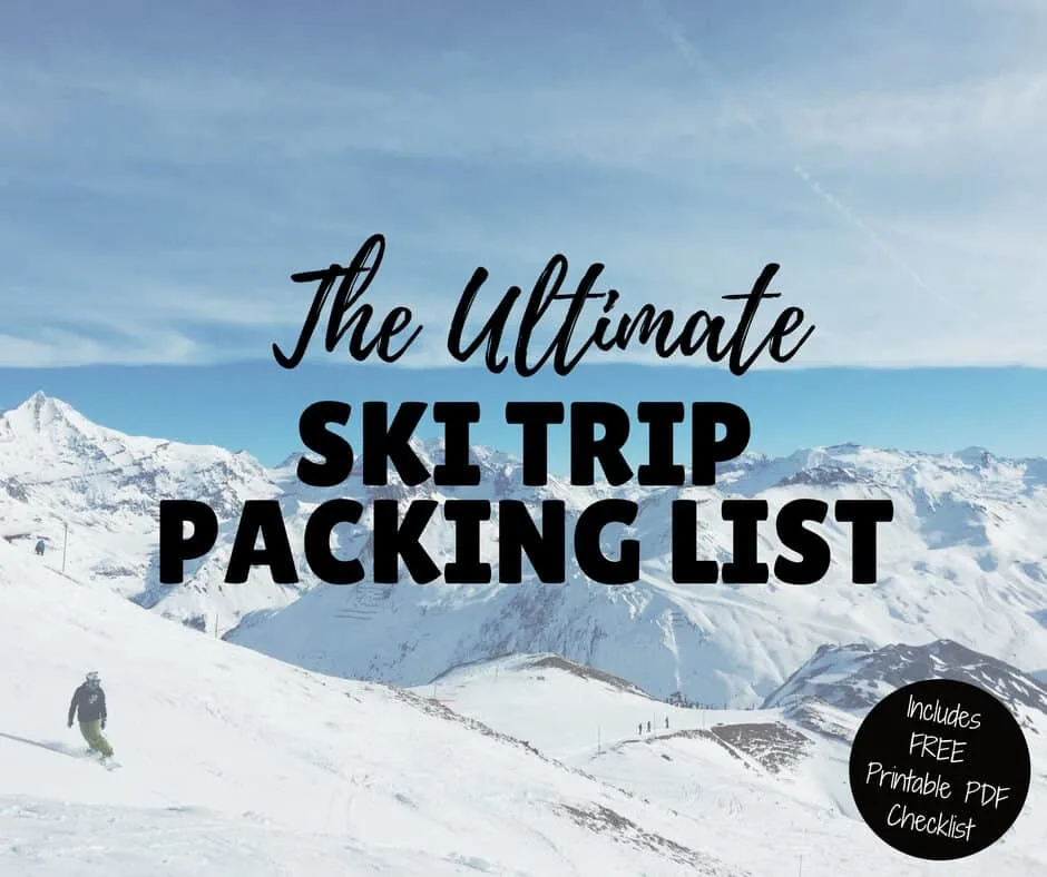 printable packing list for ski trip