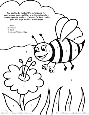 printable painting worksheet