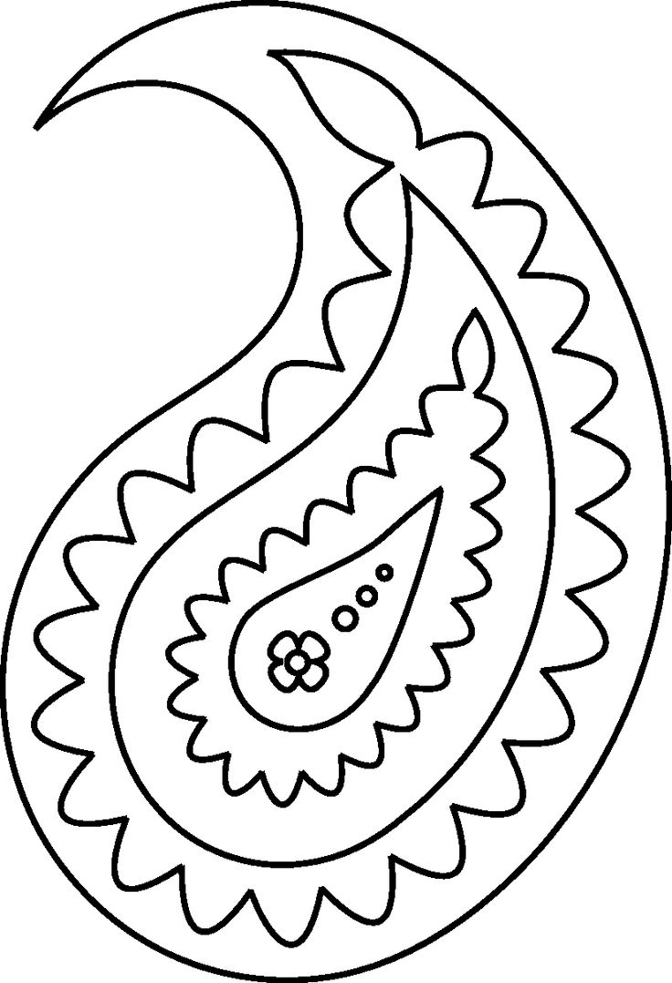simple paisley print - Clip Art Library