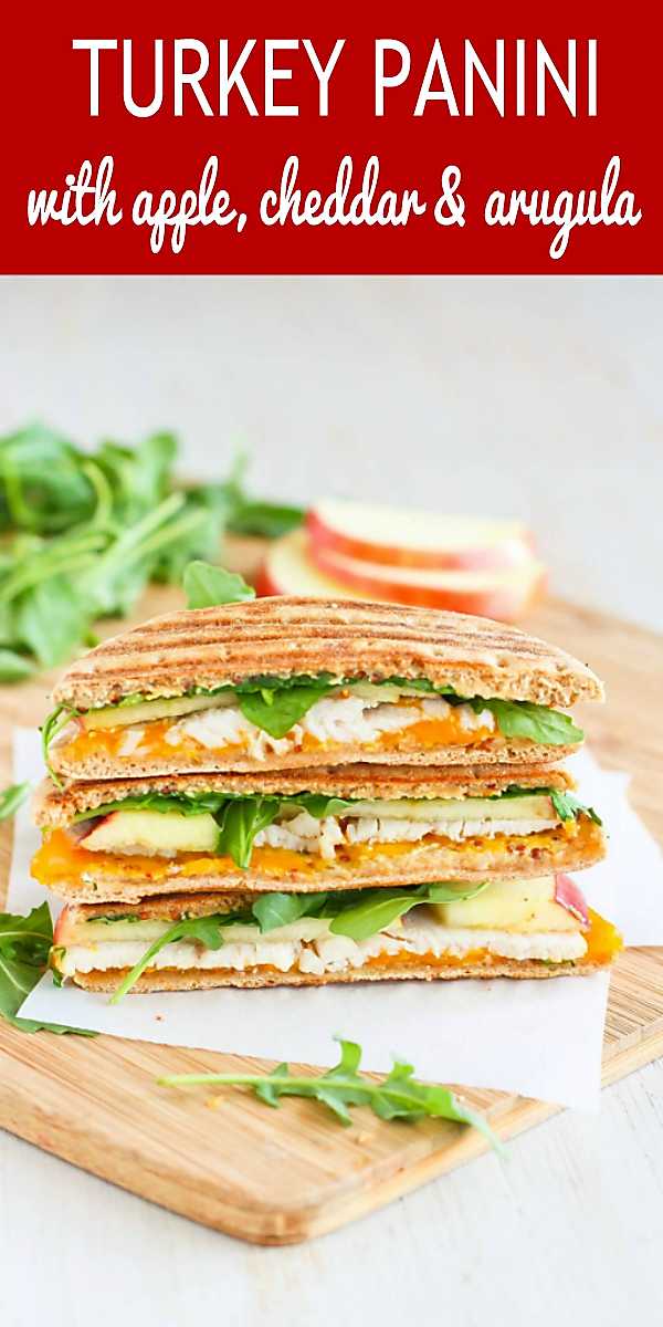 Turkey Panini Recipe with Apple, Cheddar &  Arugula