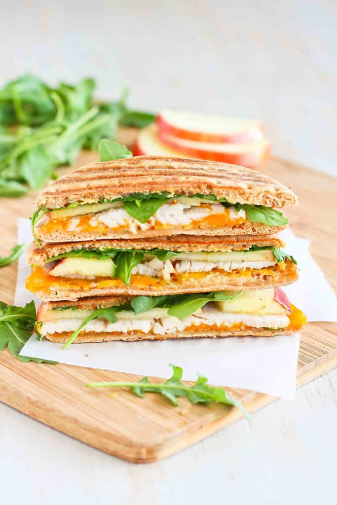Turkey Panini Recipe with Apple, Cheddar &  Arugula