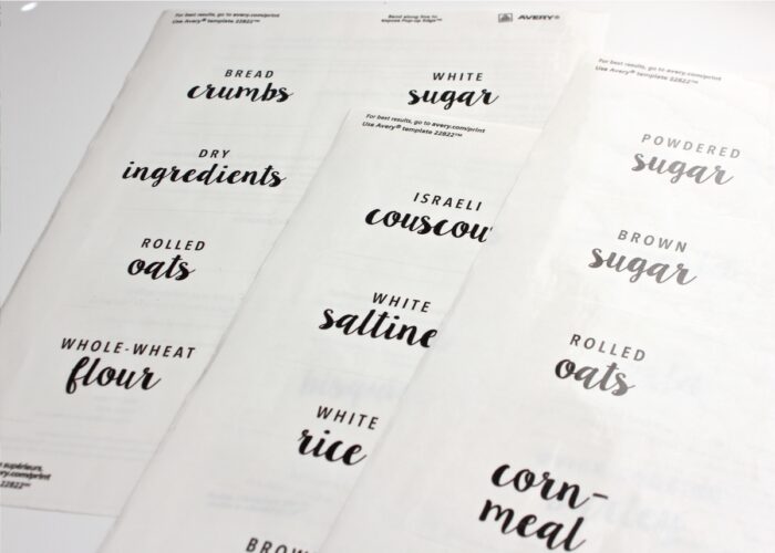 printable pantry labels free
