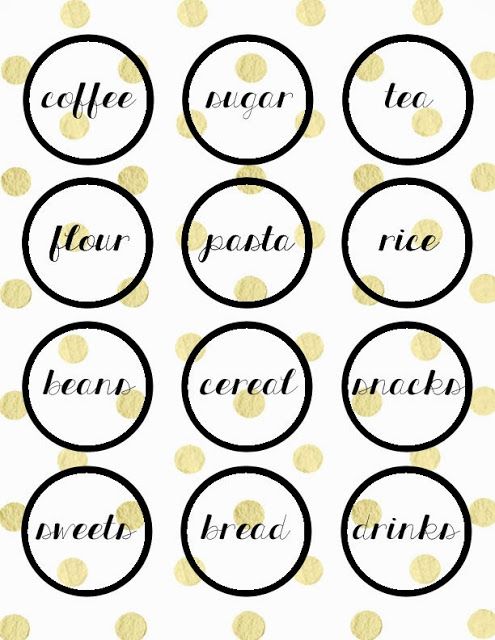 Free Pantry Labels - The Shabby Creek Cottage