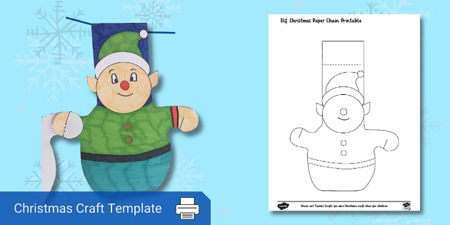 Elf Christmas Paper Chain Printable - Christmas Activities