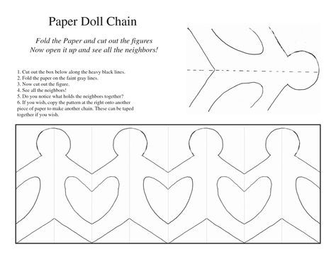printable paper chain dolls