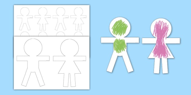 Paper doll template for KS1 students - Primary Resources