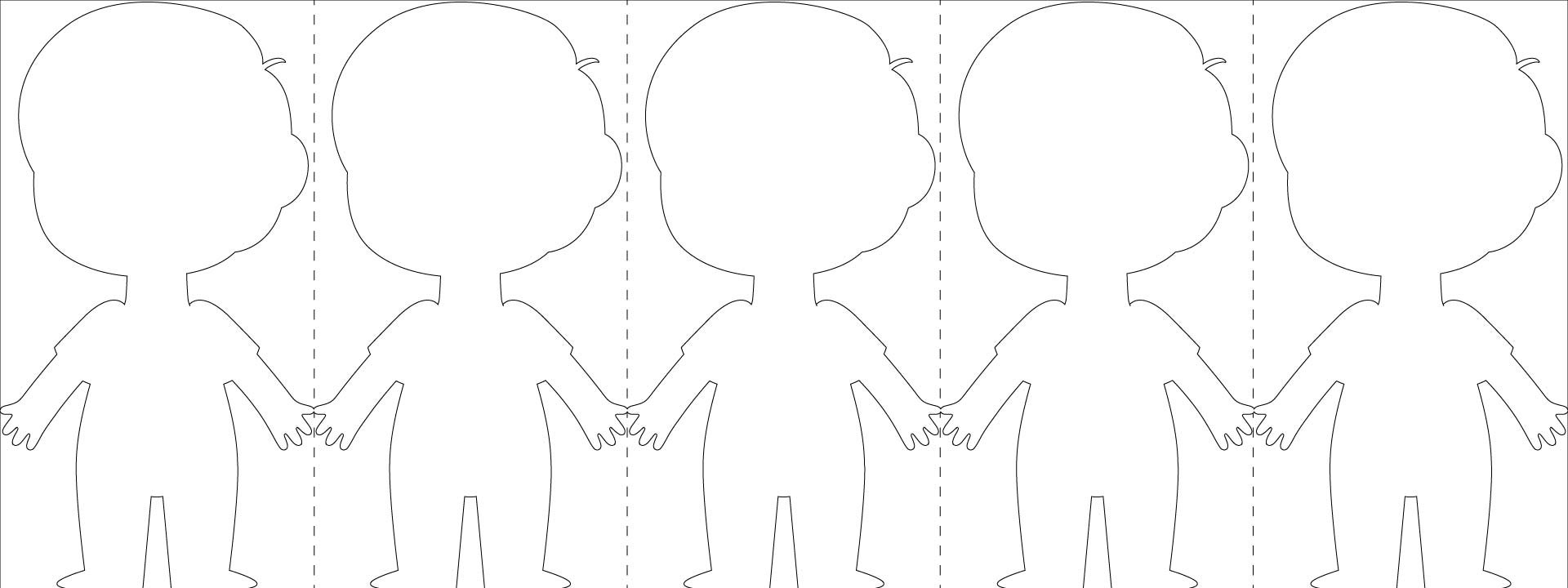 printable paper chain dolls