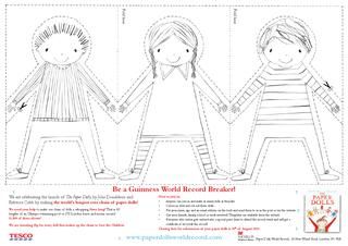 printable paper chain dolls