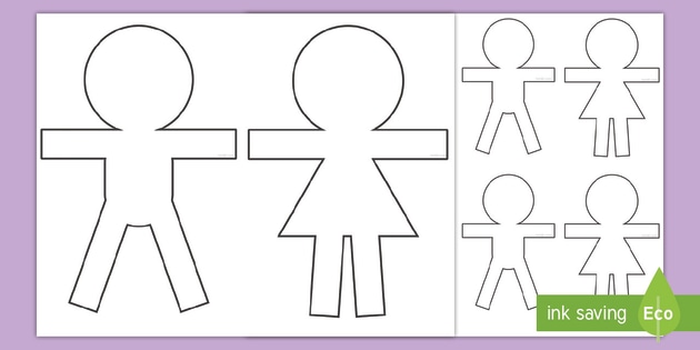 printable paper chain dolls