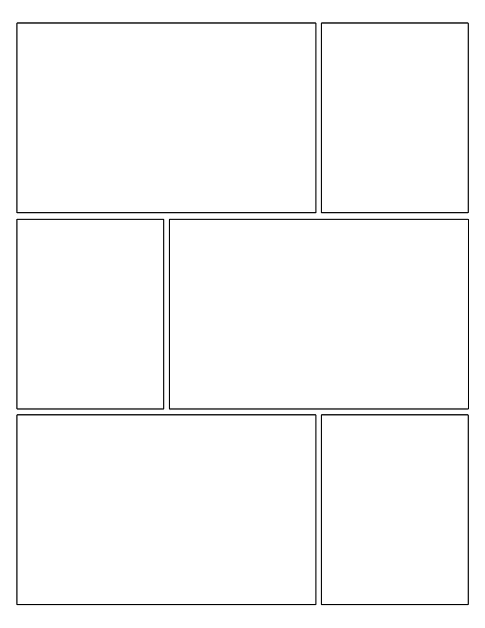 Free Printable Comic Strip Template Pages - Paper Trail Design