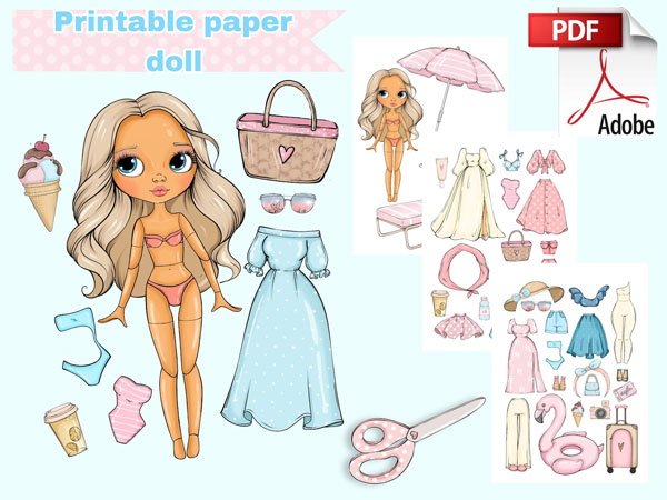Cute Printable Paper Dolls - Super Cute Kawaii!!