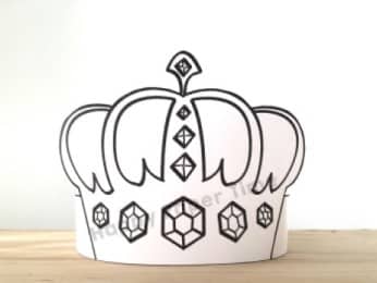 Prince crown paper template - Printable kids crafts by Happy Paper ...