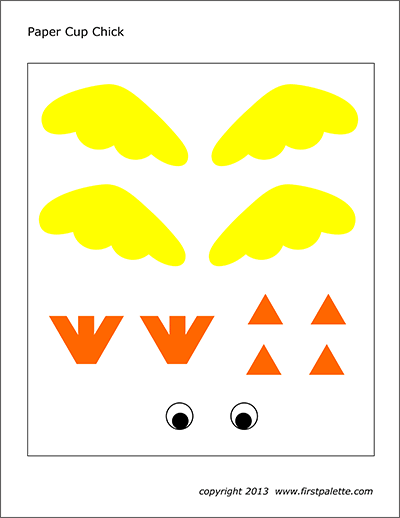 Paper Cup Chick Template | Free Printable Templates &  Coloring ...