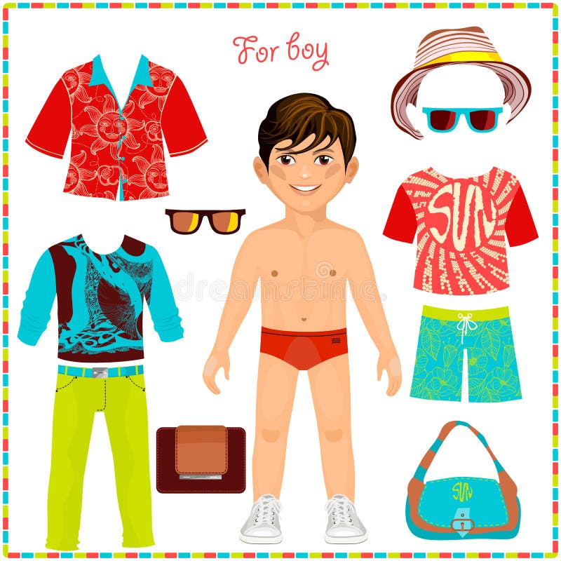 Boy Paper Doll Stock Illustrations - 1,257 Boy Paper Doll Stock ...
