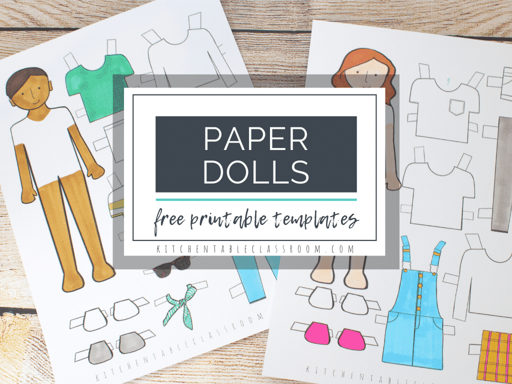 Printable Paper Doll Templates- Color and Play - The Kitchen Table ...