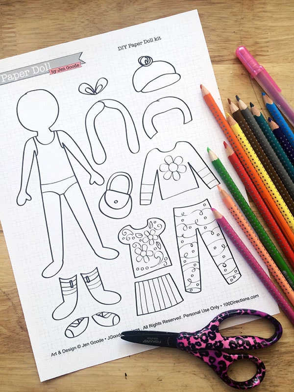 printable paper dolls for preschool