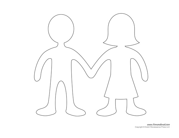 printable paper dolls template