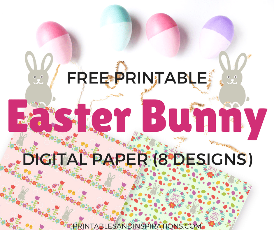 Free Printable Easter Bunny Digital Paper! - Printables and ...