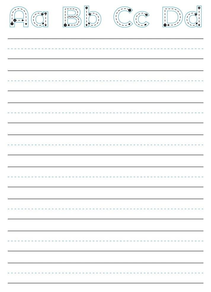 Kindergarten Lined Paper Free Google Docs Template - gdoc.io