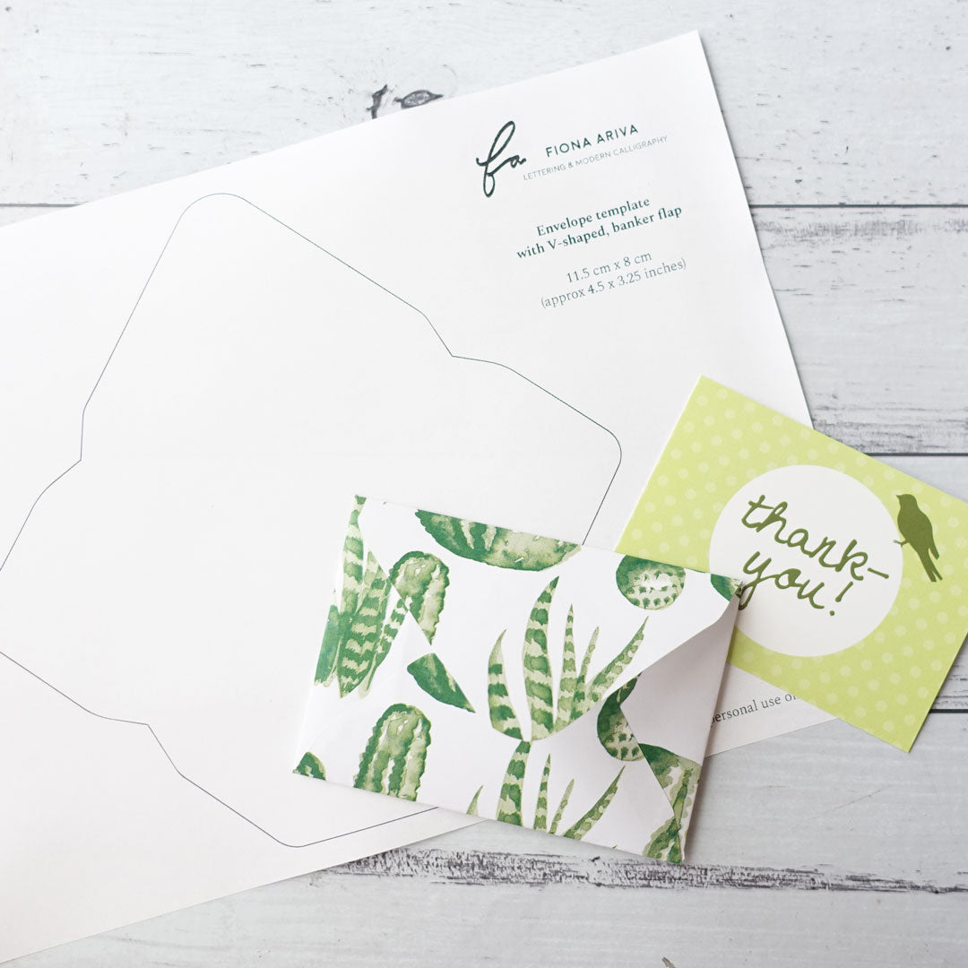 Small envelope template with banker flap (11.5 x 8cm) (Free Download)