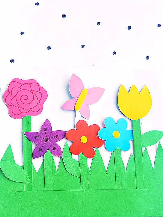 Paper Flower Garden Craft - Our Kid Things