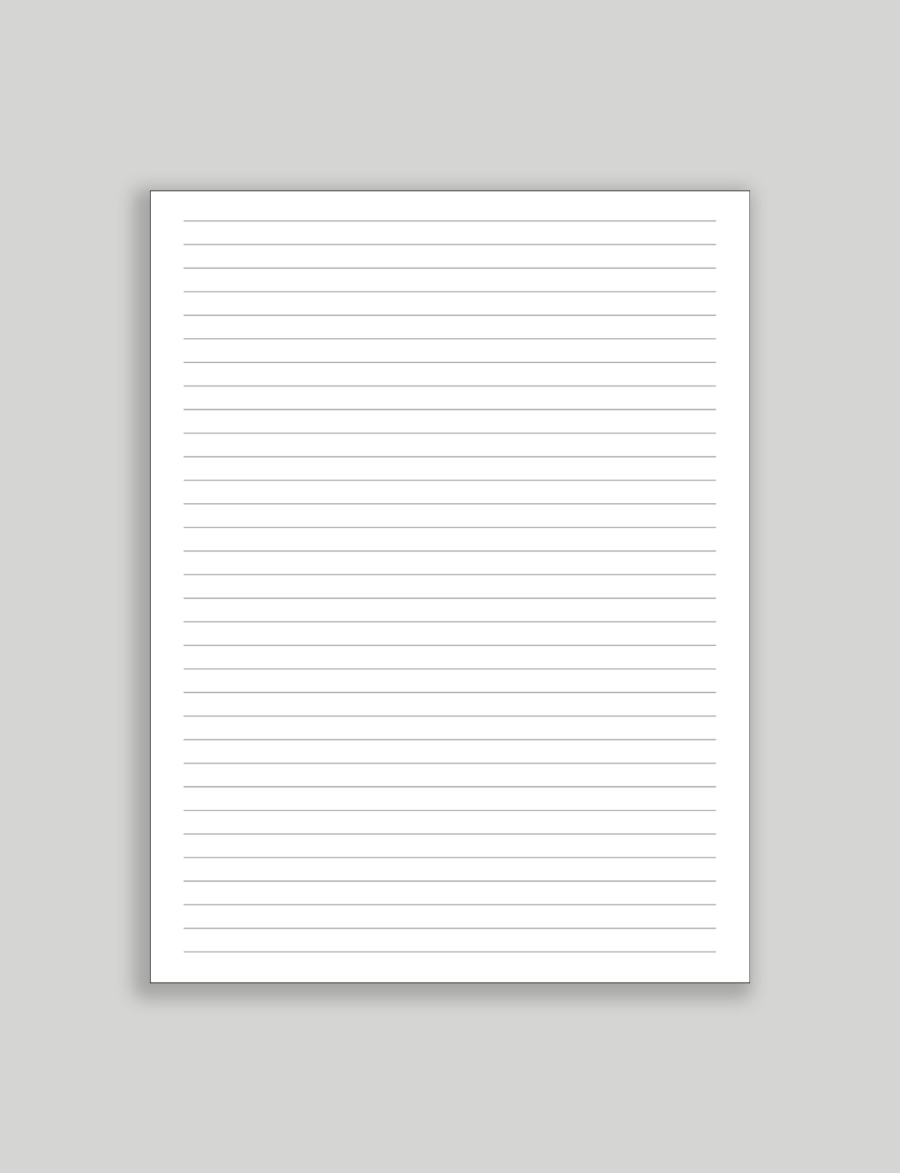 Lined Paper Free Printable PDF Download | SortOutMy.Life