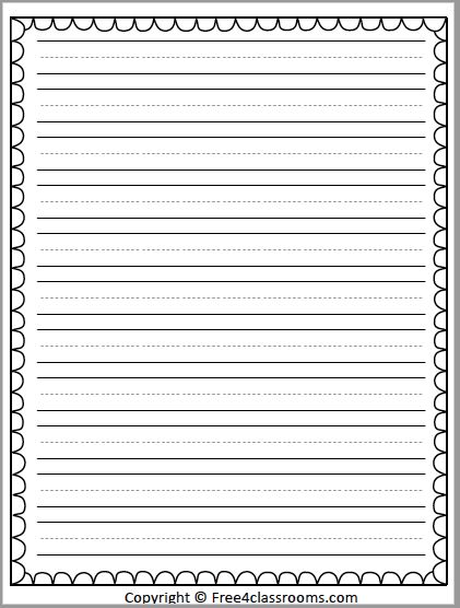 Free Printable Writing Paper - Stationary Primary Lines - Free ...