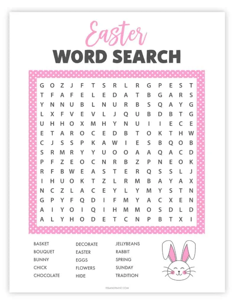 20 Free Printable Easter Games and Activities - Pjs and Paint