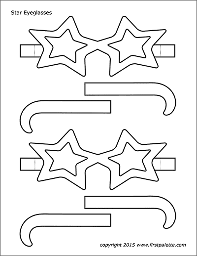 Star Eyeglasses Templates | Free Printable Templates &  Coloring ...