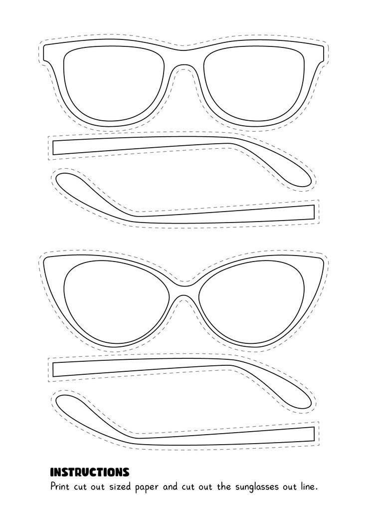 Eyeglasses Template - 10 Free PDF Printables | Printablee