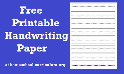 Free Printable Handwriting Paper for Handwriting Practice &  Penmanship