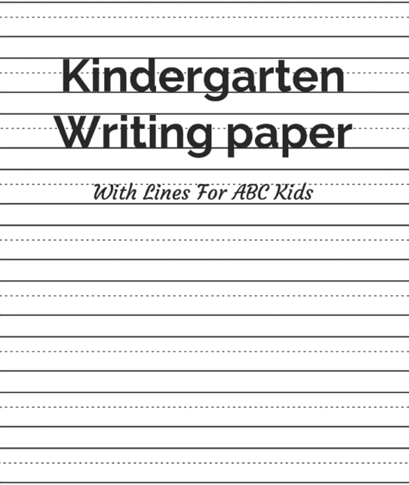 printable paper kindergarten