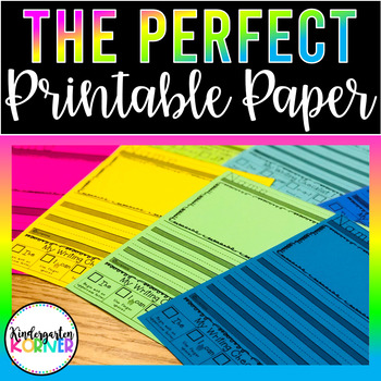 printable paper kindergarten