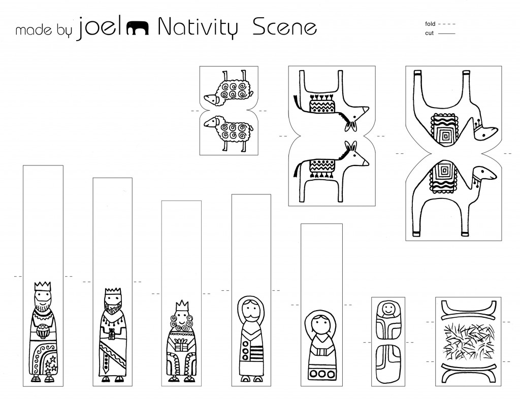 Paper City Nativity Scene - Made by Joel