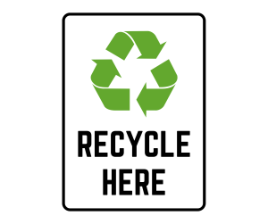 printable paper recycling sign