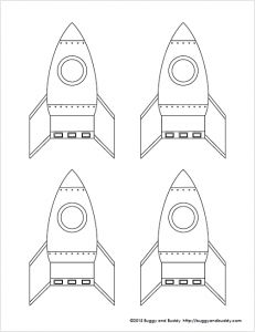 printable paper rocket template