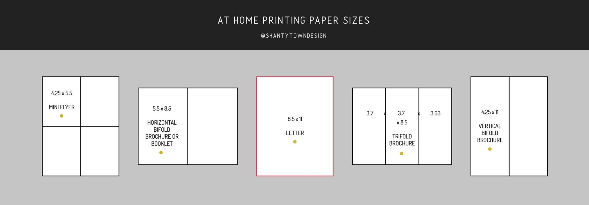 US Standard Paper Sizes for Printing &  Framing - Shanty Town Design