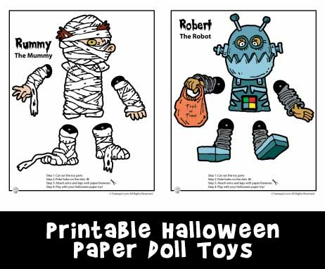Halloween Printable Paper Toys