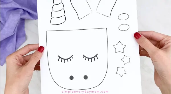 printable paper unicorn