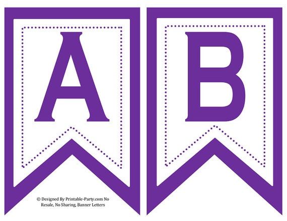 printable party banner letters