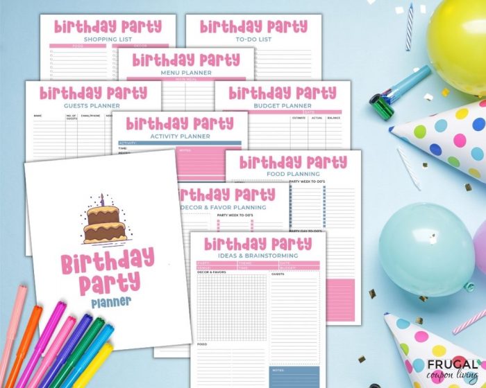 printable party budget planner